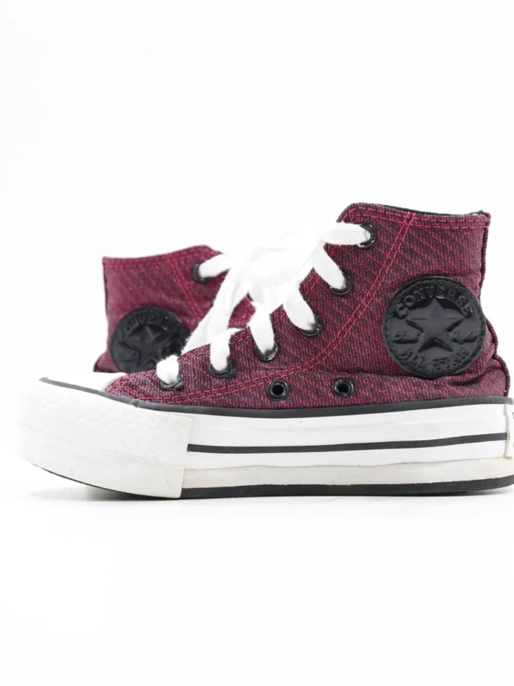 Converse Chuck Taylor All Star Lift Red Sparkle High Top Sneakers - Kids 11